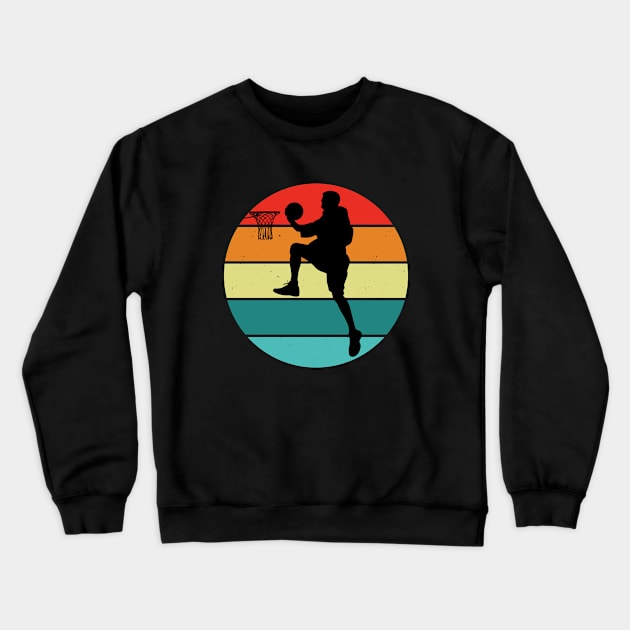 Basketball slam dunk retro vintage Crewneck Sweatshirt by GameOn Gear